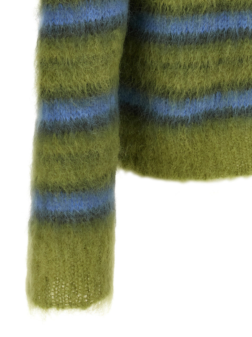 Multi Color Crewneck Striped Sweater 4