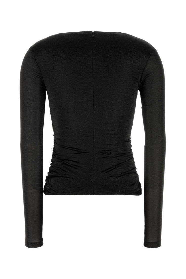 Black Draped Top 2