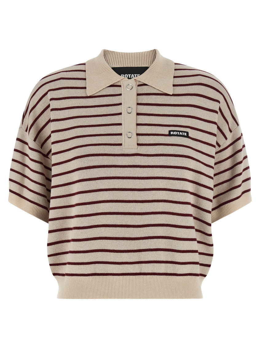 Multicolor Slinky Knit Polo Shirt 1