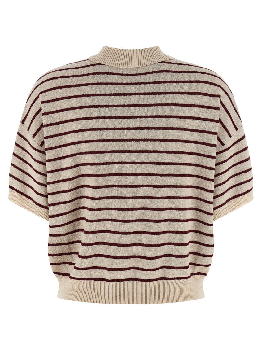 Multicolor Slinky Knit Polo Shirt 2