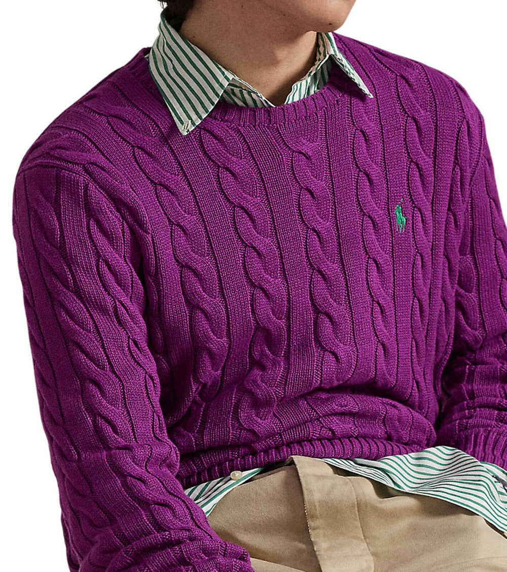 Purple Crew Neck Sweater 2
