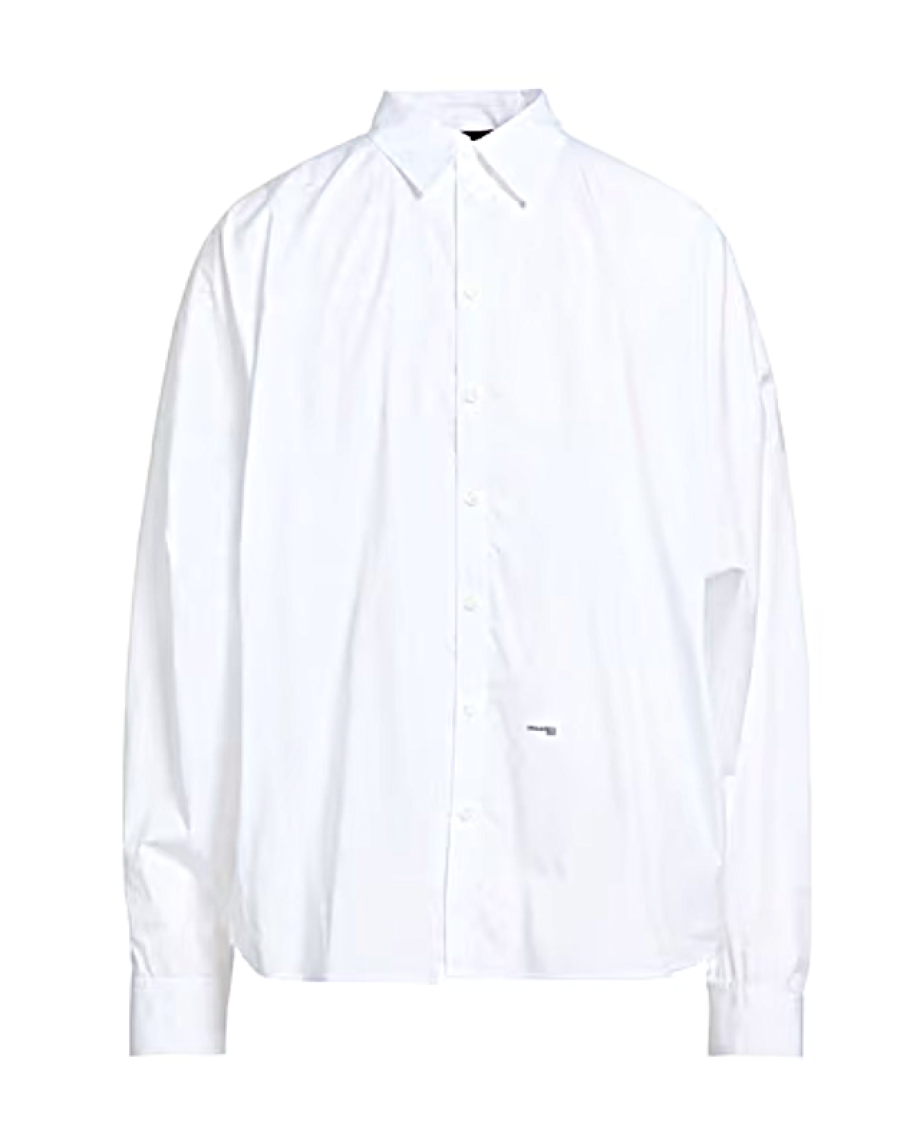 White Relaxed Logo Shirt 1