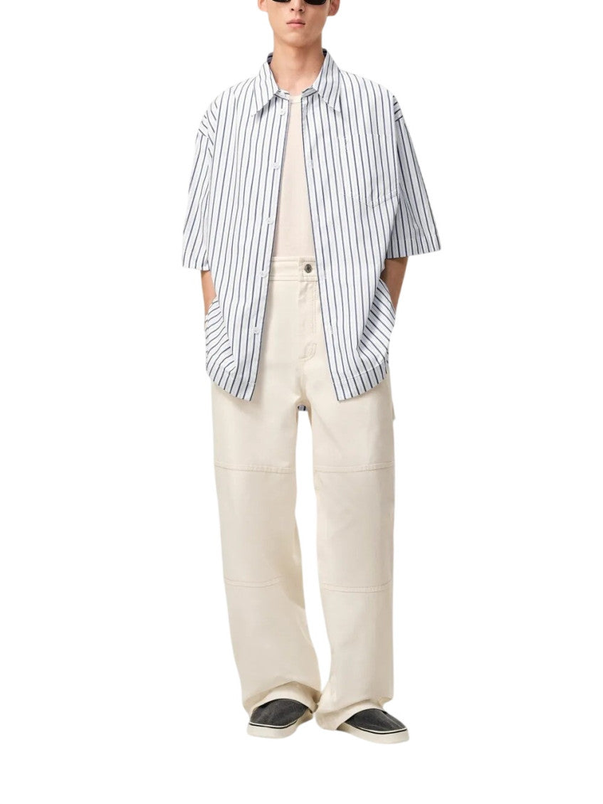 White Loose Stripes Shirt 3