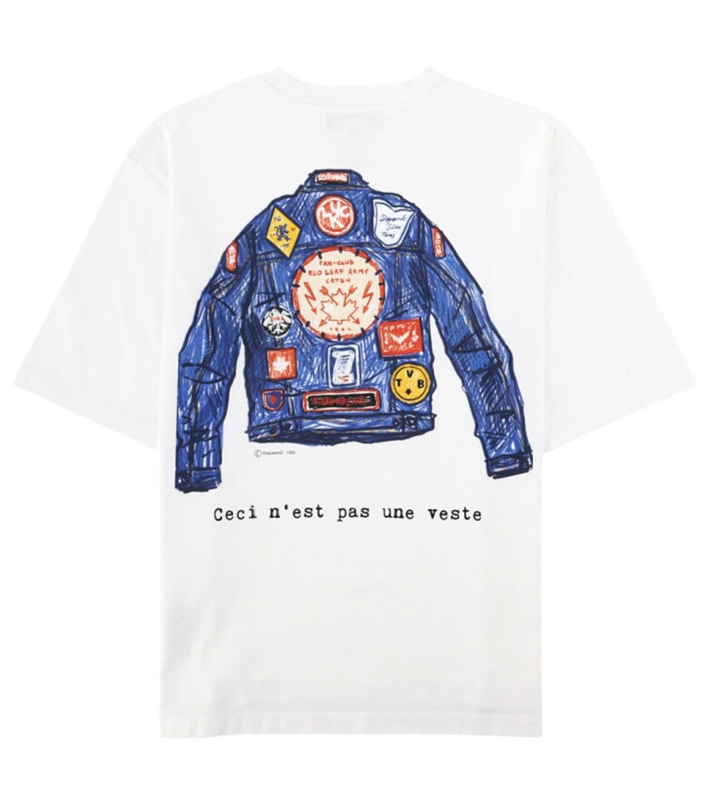 White Crew Neck T-Shirt 2
