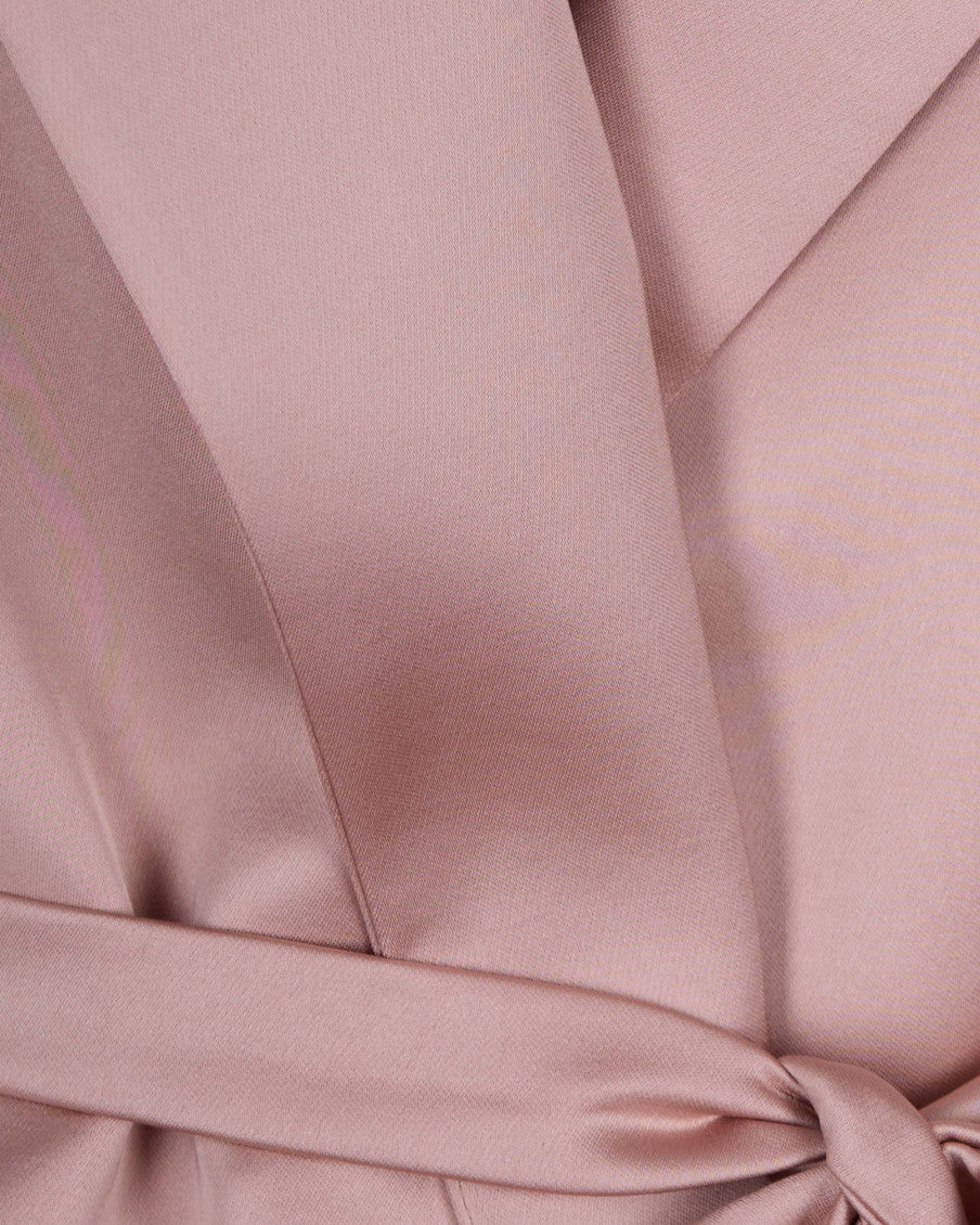 Pink Solid Notched Lapel Blazer 3