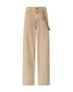 Beige Loose High Rise Jeans 1