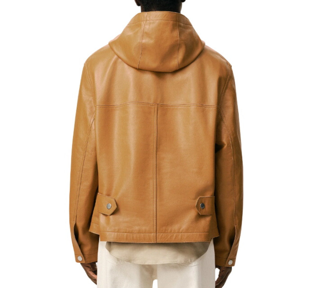 Mustard Solid Hood Jacket 2