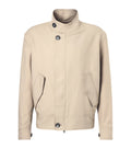 Beige Mock Collar Jacket 1