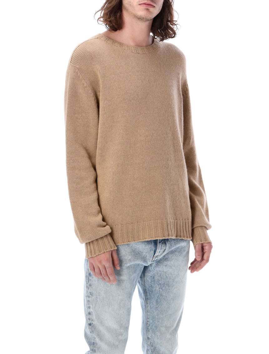 Beige Crew Neck Sweater 2