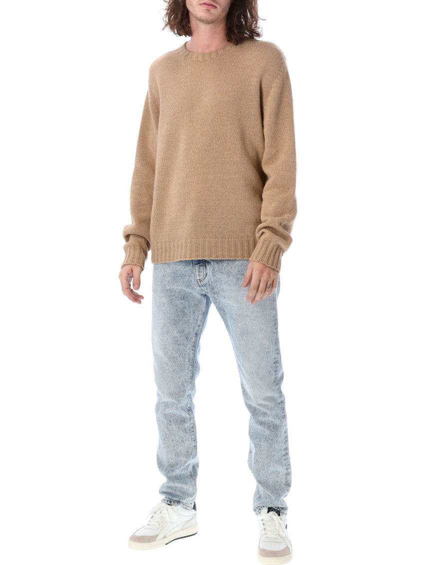 Beige Crew Neck Sweater 4