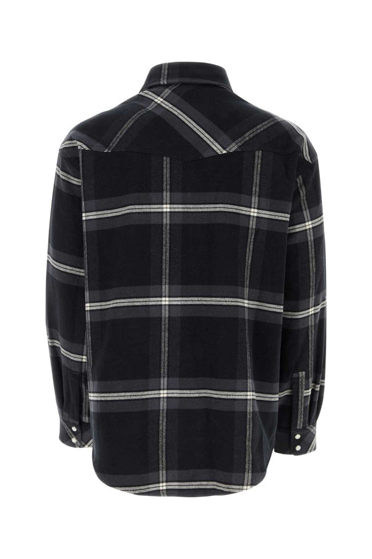 Black Regular Plaid Shirt 2