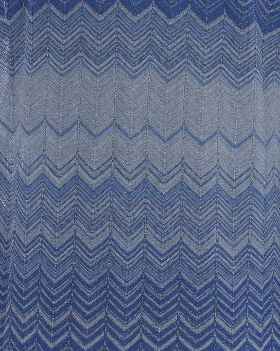 Blue Chevron V Neck Cardigan 3