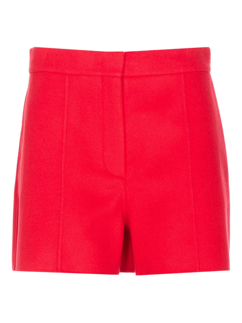 Red Solid Shorts 1