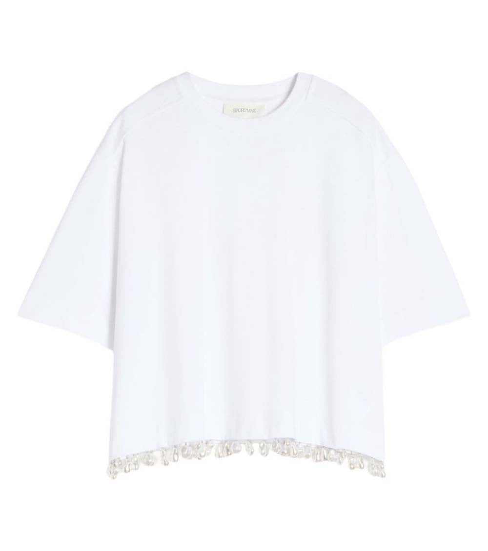 White Round Neck Top 1