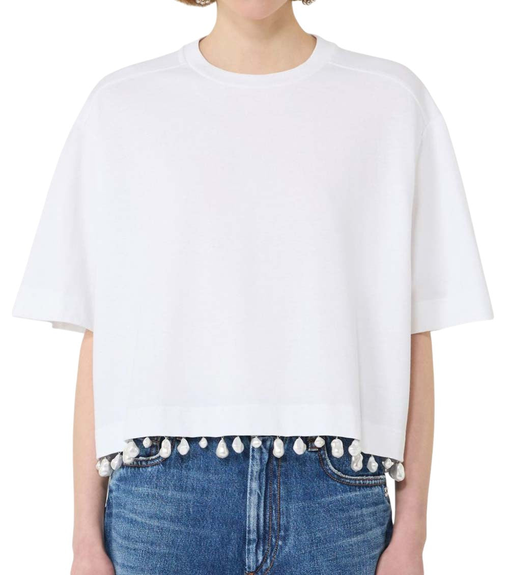 White Round Neck Top 2