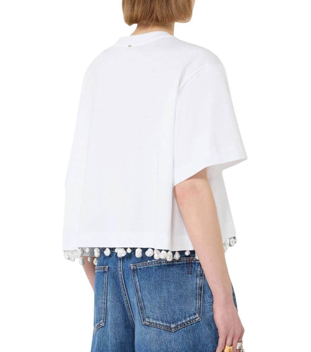 White Round Neck Top 3
