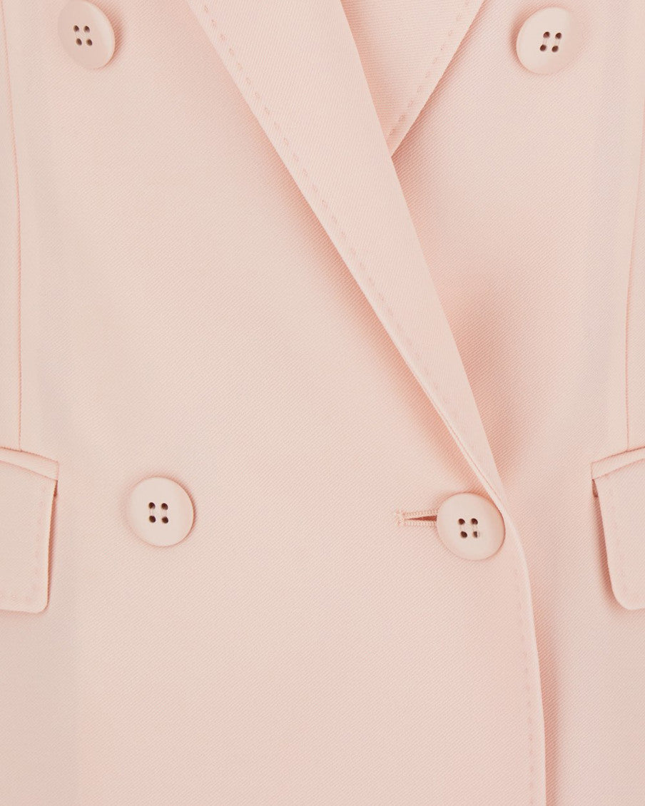 Pink Solid Peaked Lapel Blazer 3