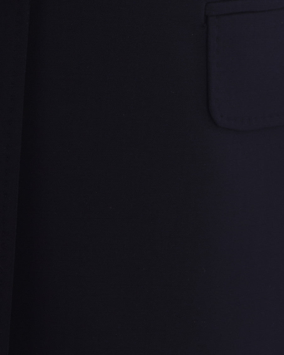 Blue Solid Notched Lapel Blazer 3