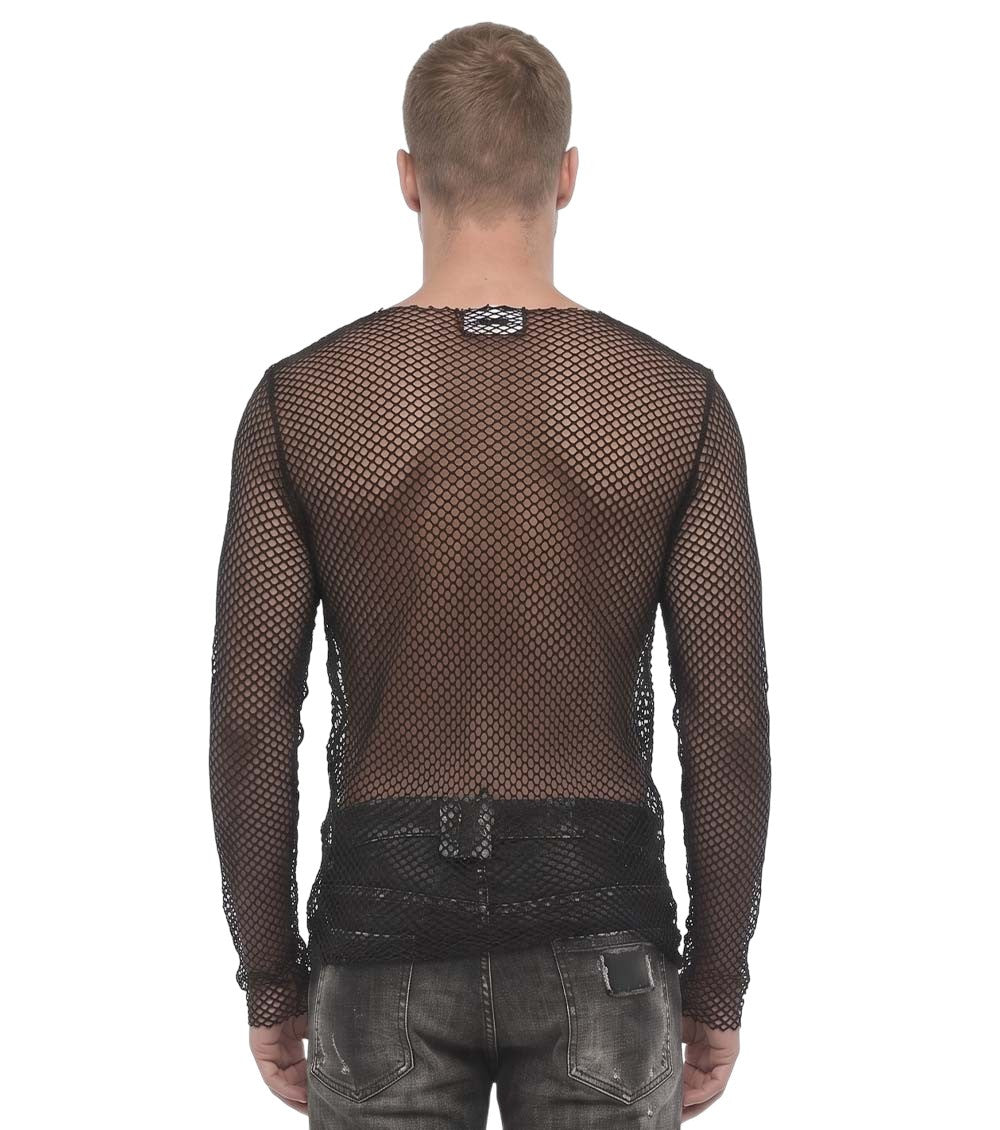 Black Regular Mesh T-Shirt 2