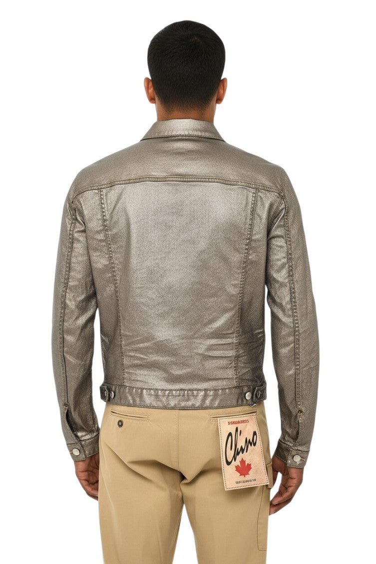 Silver Shirt Collar Jacket 2