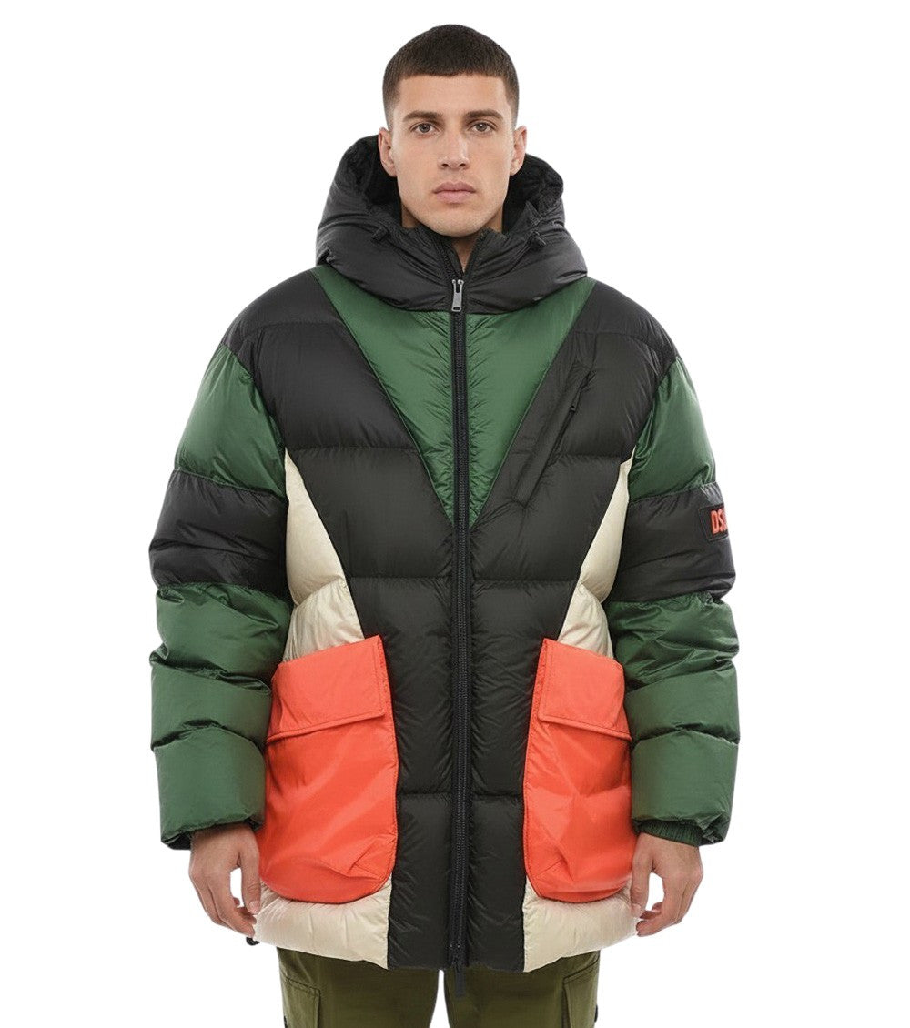 Green Quilted Hood Jacket 1