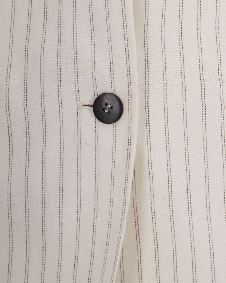 Off White Stripes Notched Lapel Blazer 3