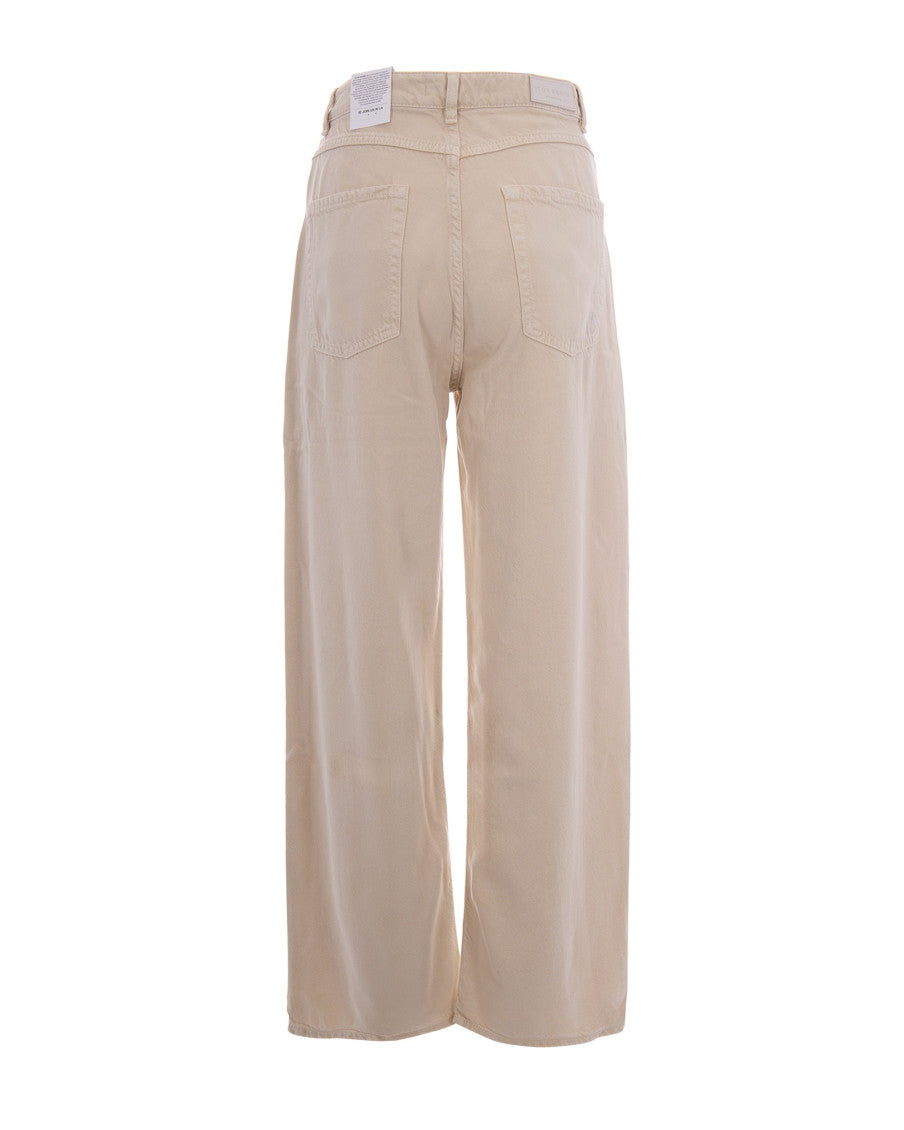 Beige Relaxed Mid Rise Jeans 2