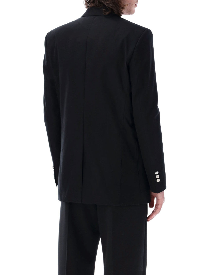 Black Peaked Lapel Blazer 3