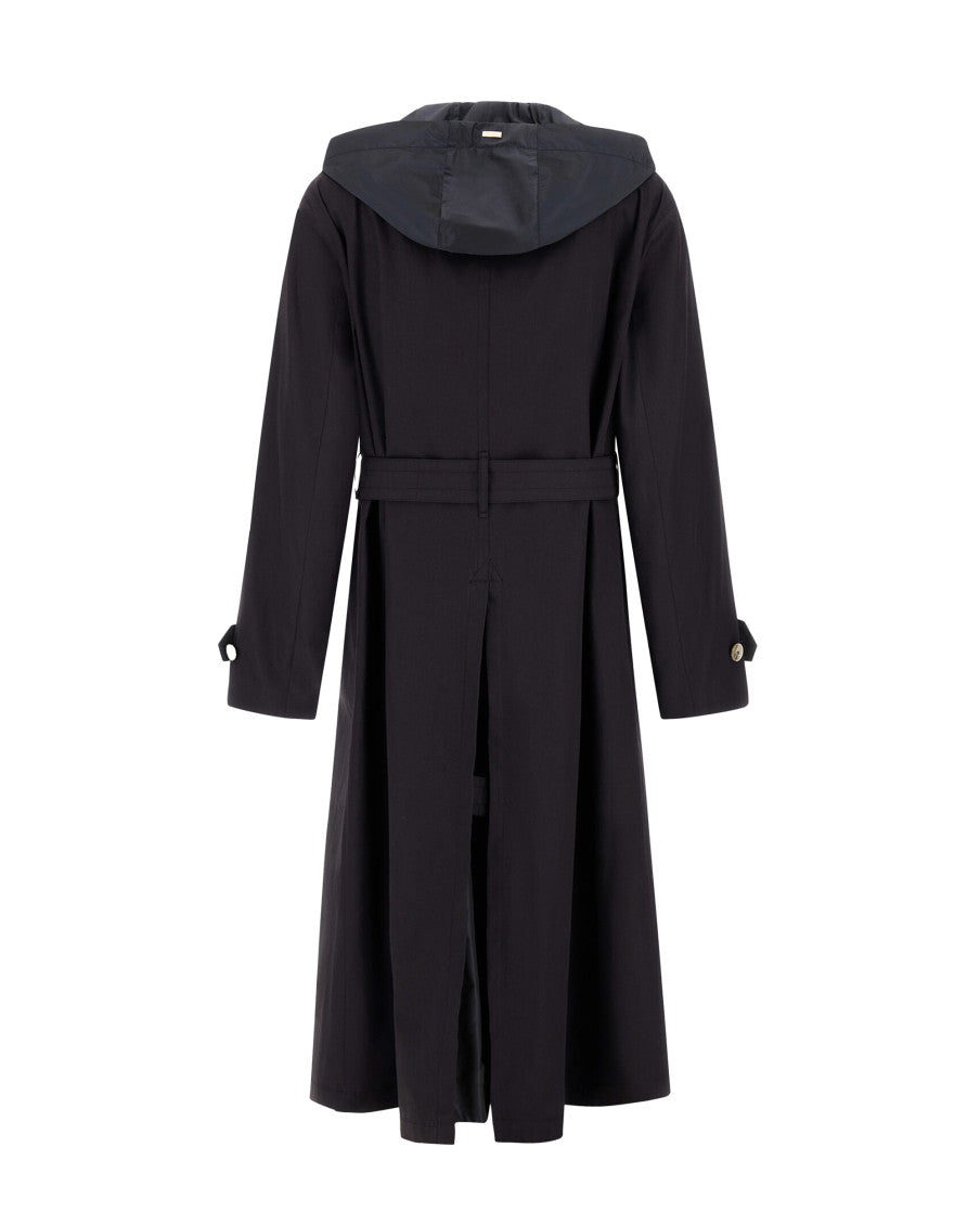Black Hood Trench Coat 2