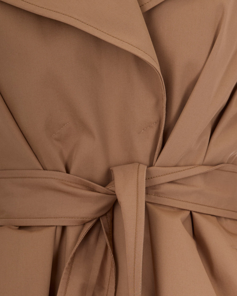 Brown Notched lapel Trench Coat 3