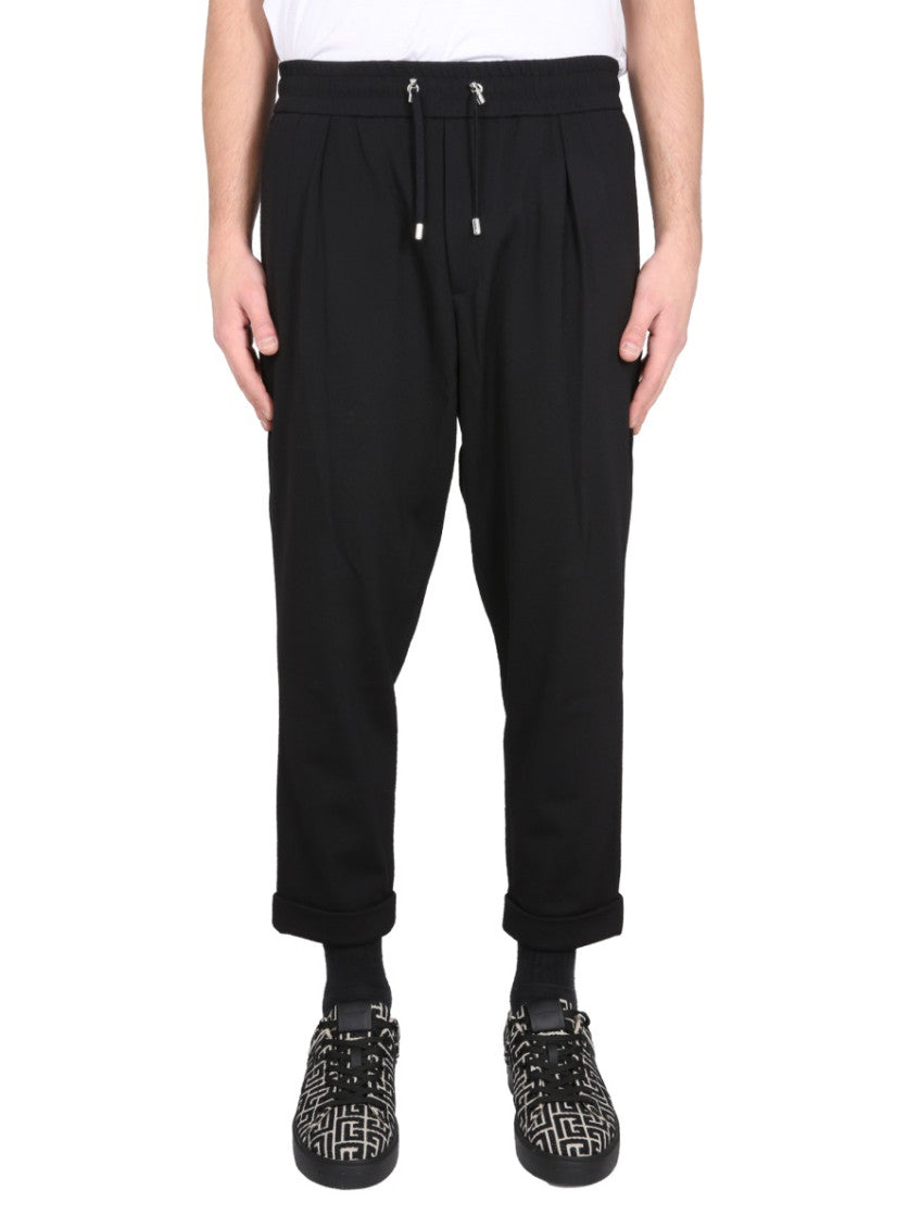 Black Drawstring Trousers 1