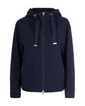 Blue Solid Hood Jacket 1