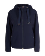 Blue Solid Hood Jacket 1