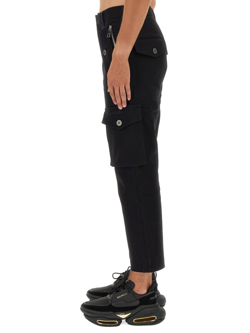 Black Regular Cargo Pants 4