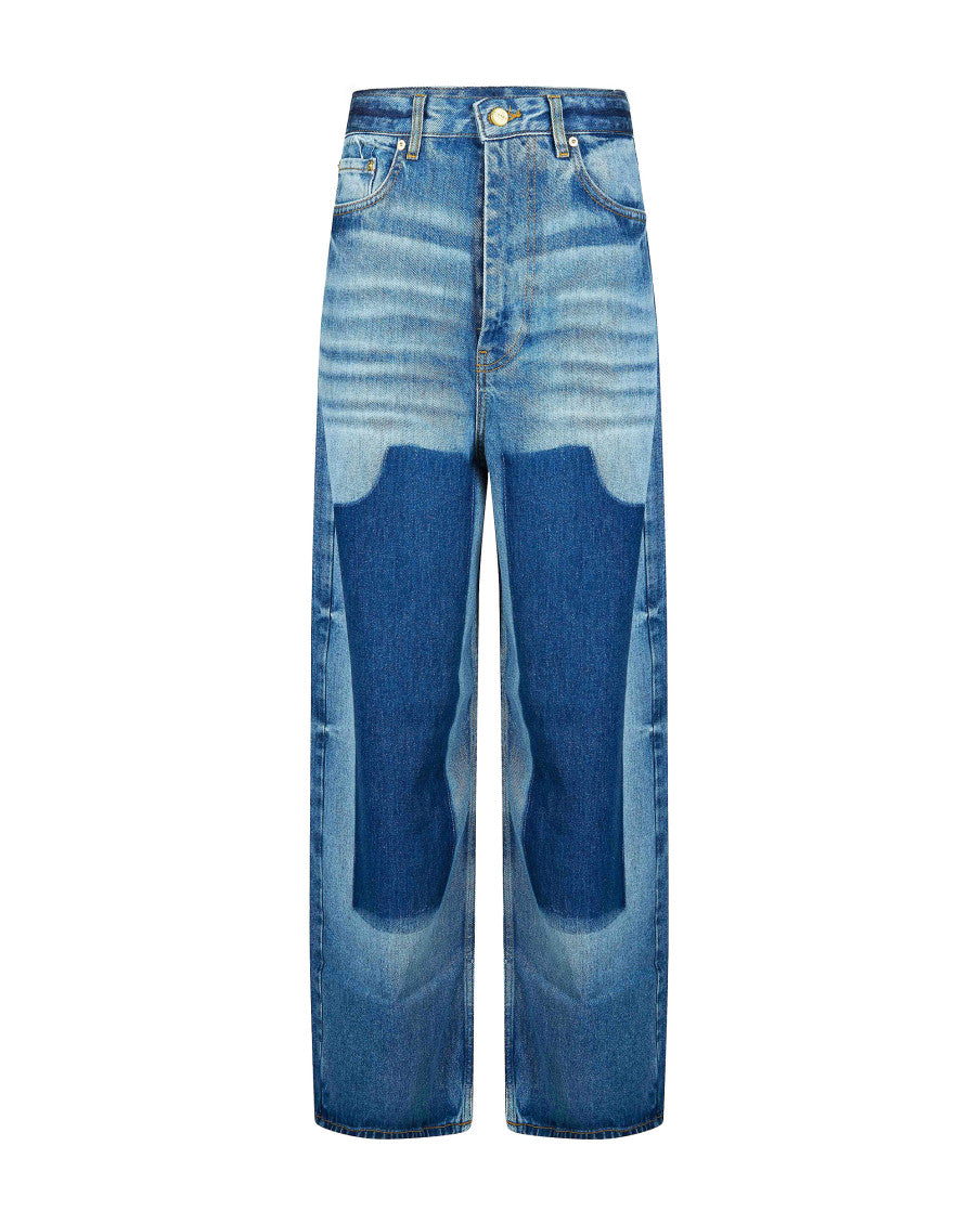 Blue Loose High Rise Jeans 1
