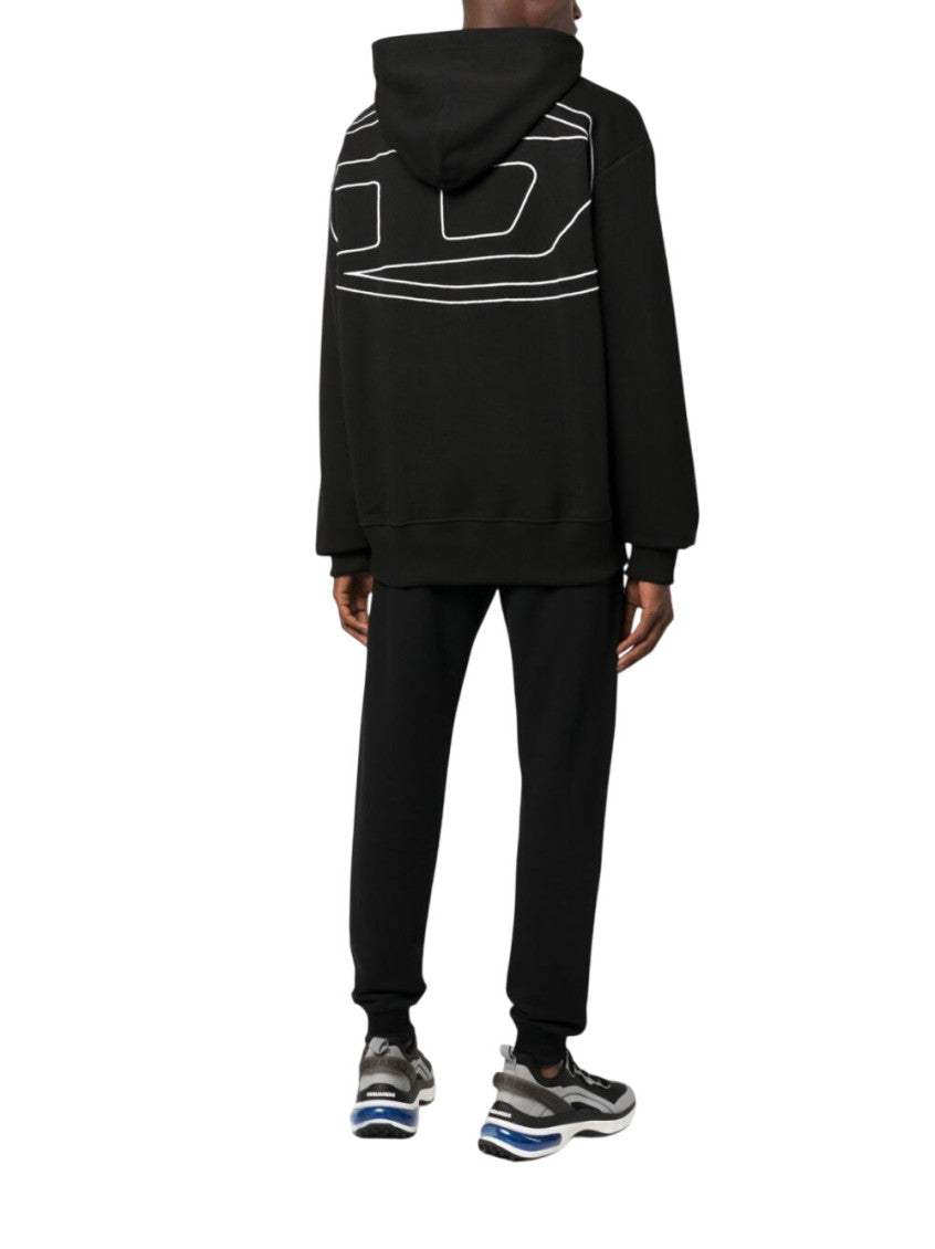 Black Regular Logo Hoodie 3