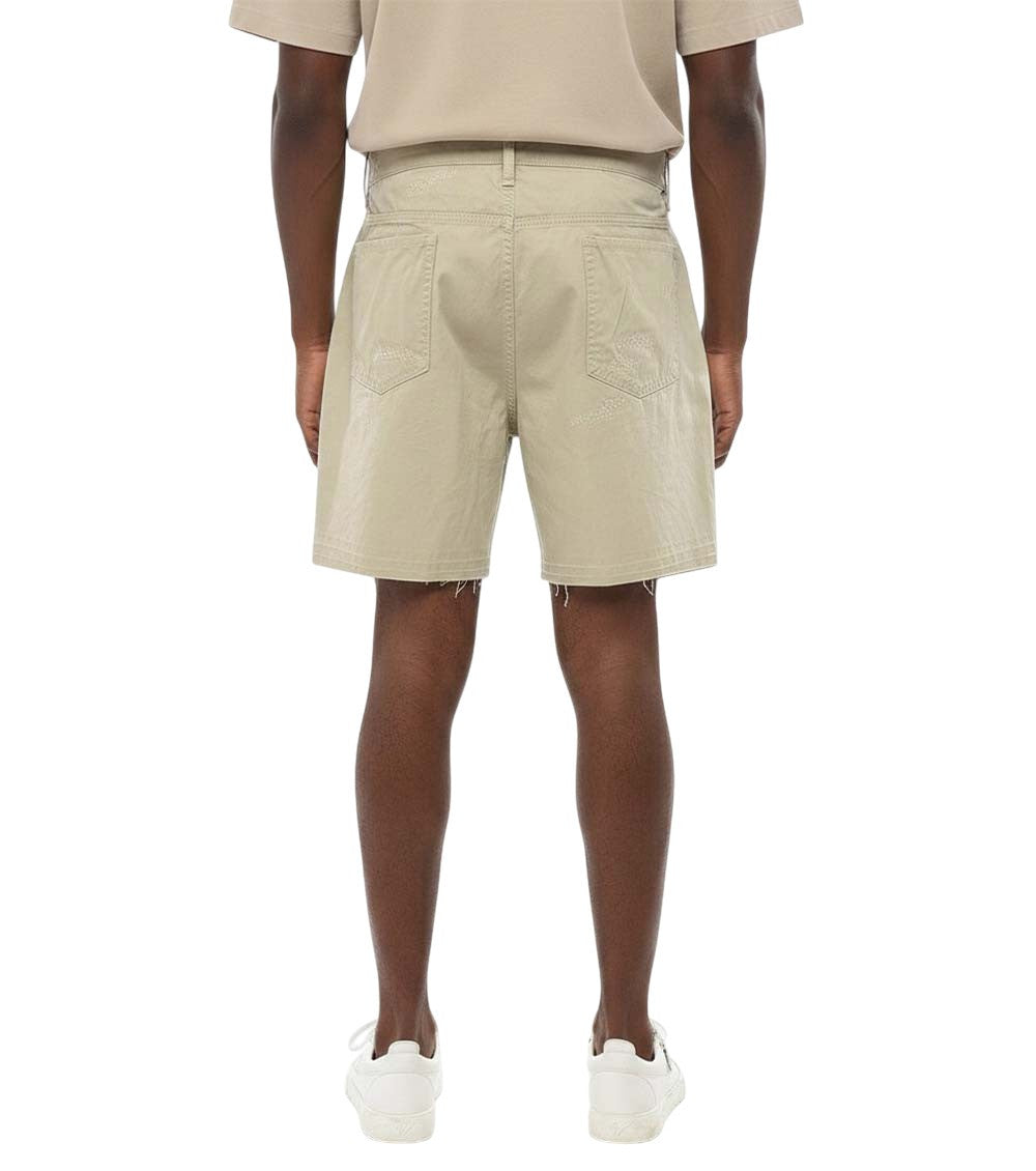 Beige Distressed Shorts 2