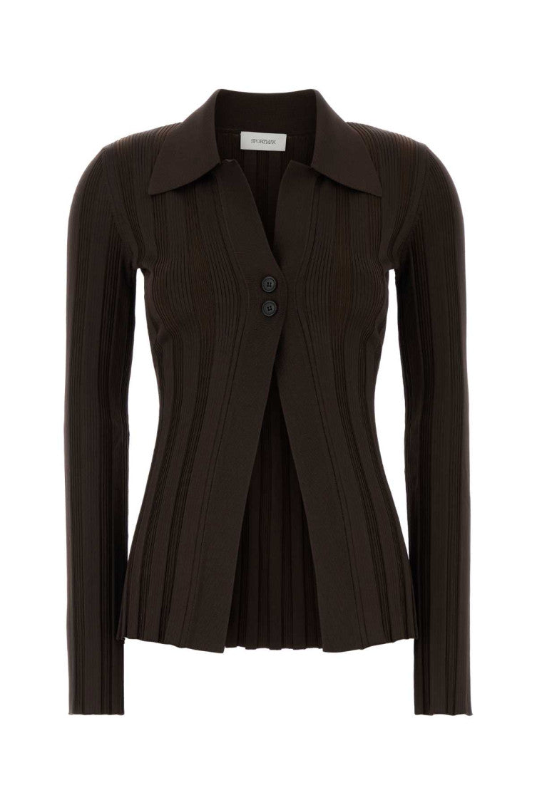 Brown Knitted Cardigan 1