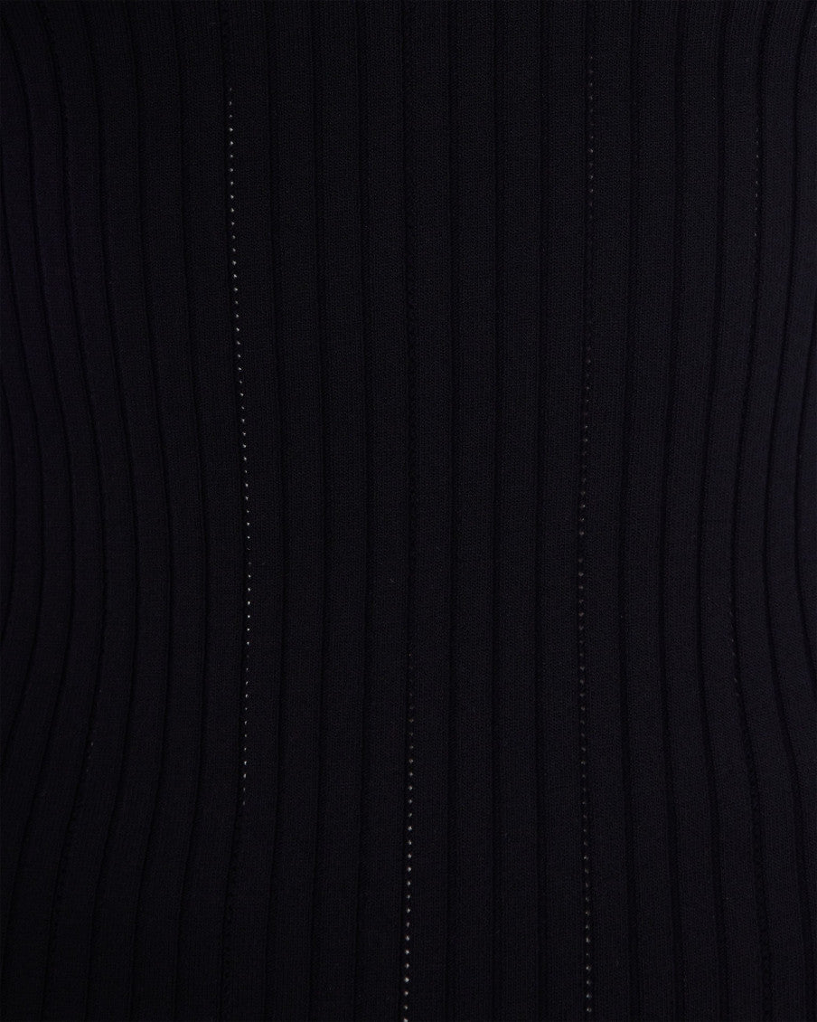 Black Knitted Halter Neck Sweater 3