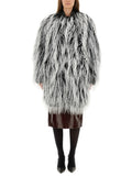 BlackWhite Textured Trench Coat 1