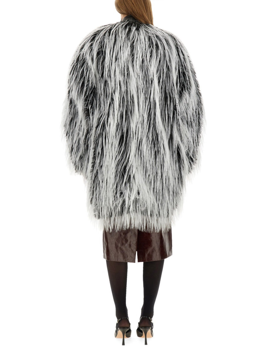 BlackWhite Textured Trench Coat 3
