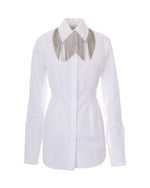 White Tailored Embellished Shirt 1