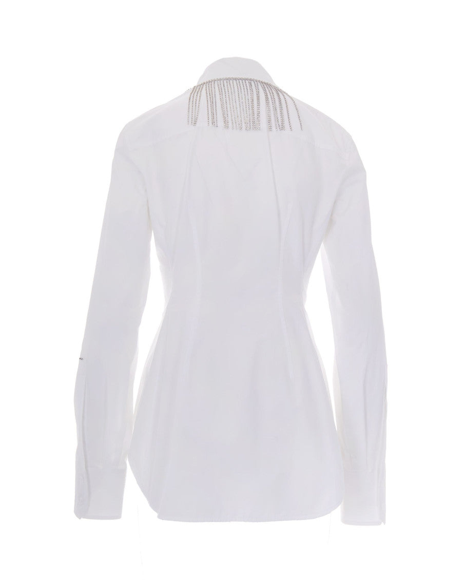 White Tailored Embellished Shirt 2