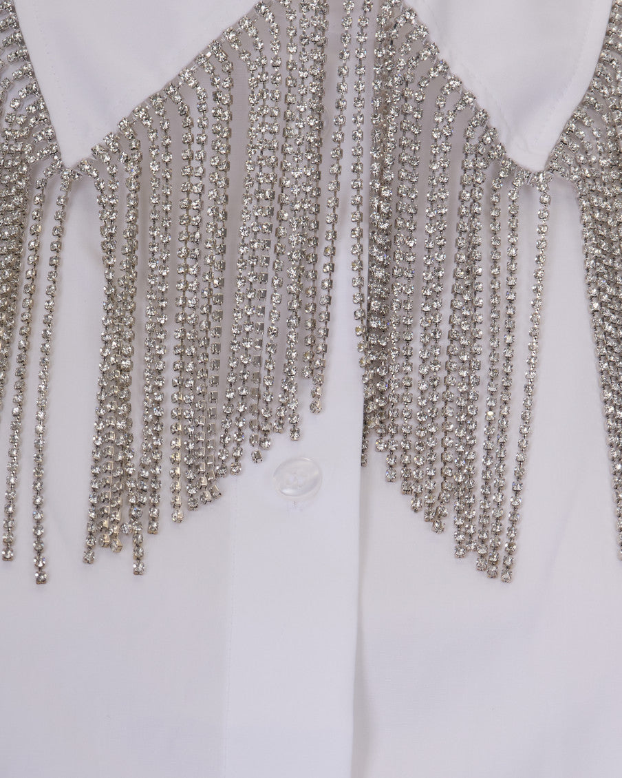 White Tailored Embellished Shirt 3
