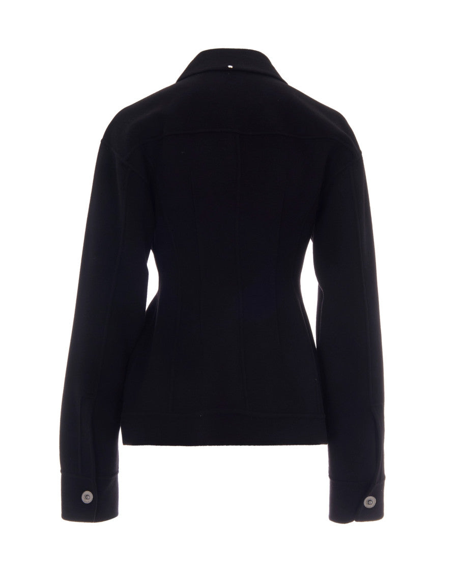 Black Arena Shirt Collar Jacket 2