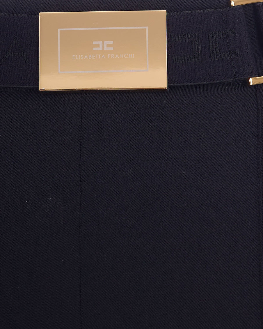 Black Slim Flat Front Pants 3