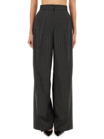Black Loose Stripes Pants 1