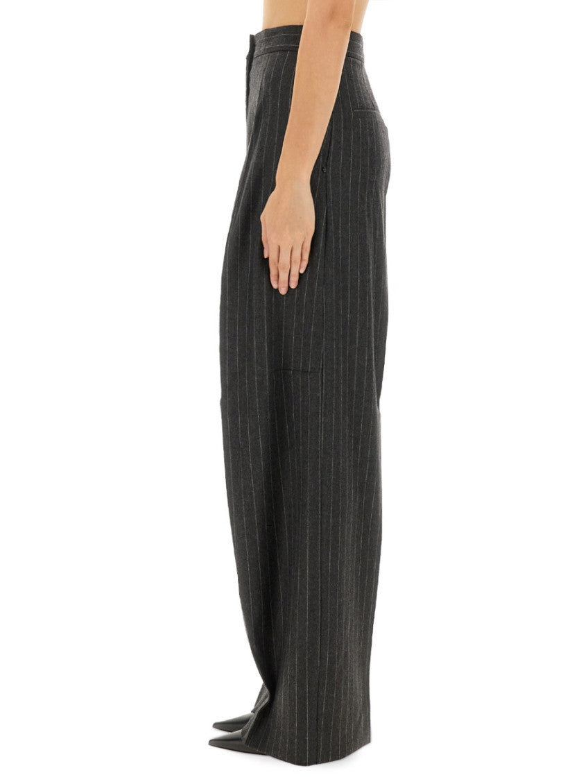 Black Loose Stripes Pants 3
