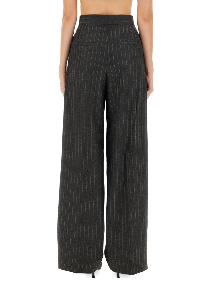 Black Loose Stripes Pants 4