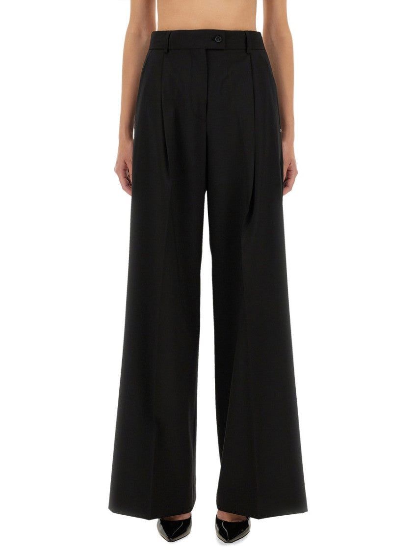 Black Tailored Pleated Pants 1